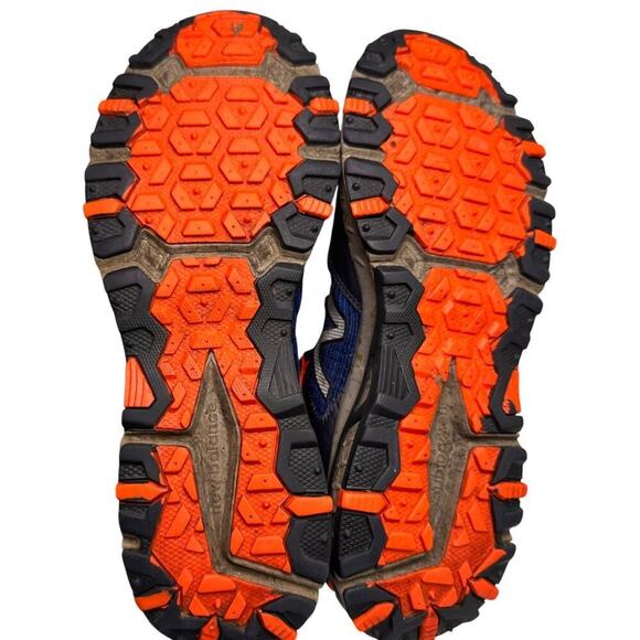 New Balance 410v6 Trail Navy Blue Orange Men Sz 10.5 D Shoes AT Tread Gorpcore - Picture 5 of 16